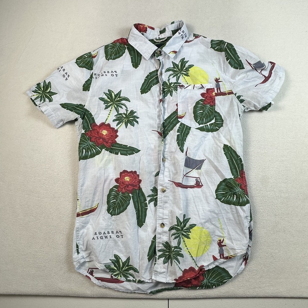 Roark Revival James Thomas Capsule Shirt Mens Medium Floral Hiking Outdoor